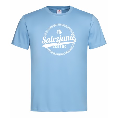 Koszulka młodzieżowa typu t-shirt w kolorze jasnym niebieskim SP Leszno