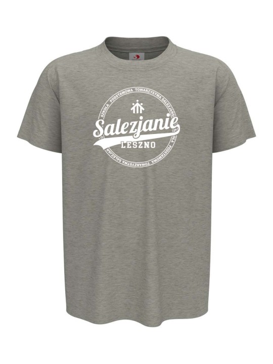 Koszulka dziecięca typu t-shirt w kolorze szarym SP Leszno