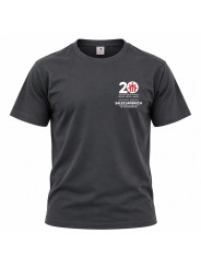 Koszulka młodzieżowa typu t-shirt w kolorze ciemny szary z logo 20 lat ZSSP