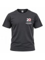 Koszulka młodzieżowa typu t-shirt w kolorze ciemny szary z logo 20 lat ZSSP