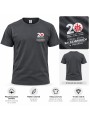Koszulka młodzieżowa typu t-shirt w kolorze ciemny szary z logo 20 lat ZSSP