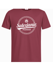 Koszulka bawełniana typu t-shirt w kolorze bordowym