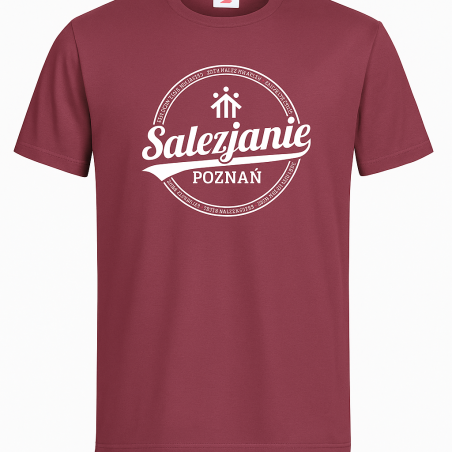 Koszulka bawełniana typu t-shirt w kolorze bordowym