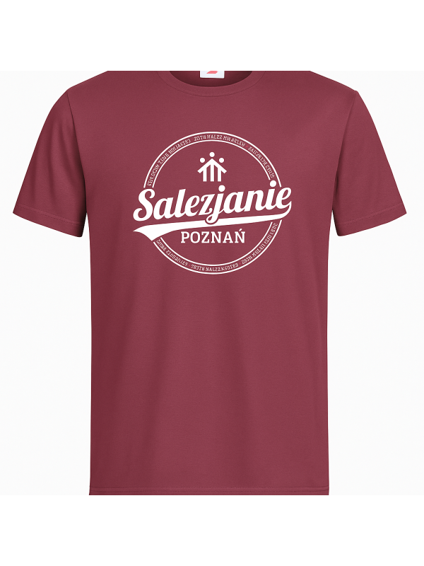 Koszulka bawełniana typu t-shirt w kolorze bordowym