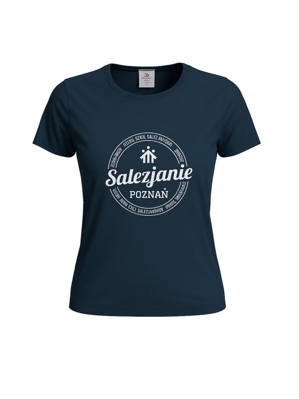 Koszulka damska typu t-shirt w kolorze granatowym