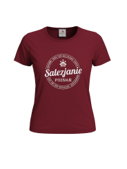 Koszulka damska typu t-shirt w kolorze bordowym