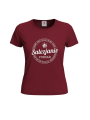 Koszulka damska typu t-shirt w kolorze bordowym