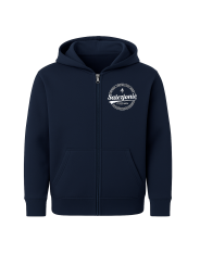 Bluza dziecięca rozpinana w kolorze granatowym z logo szkoły