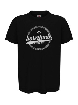 Koszulka dziecięca typu t-shirt w kolorze czarnym SP Leszno