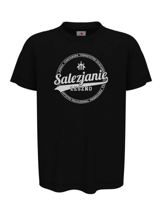 Koszulka dziecięca typu t-shirt w kolorze czarnym SP Leszno