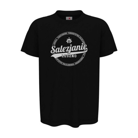 Koszulka dziecięca typu t-shirt w kolorze czarnym SP Leszno