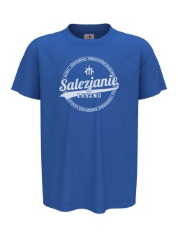 Koszulka dziecięca typu t-shirt w kolorze błękitnym SP Leszno