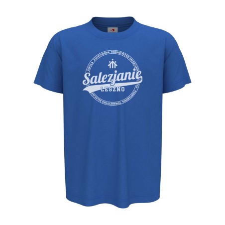 Koszulka dziecięca typu t-shirt w kolorze błękitnym SP Leszno