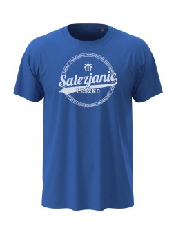 Koszulka młodzieżowa typu t-shirt w kolorze błękitnym SP Leszno